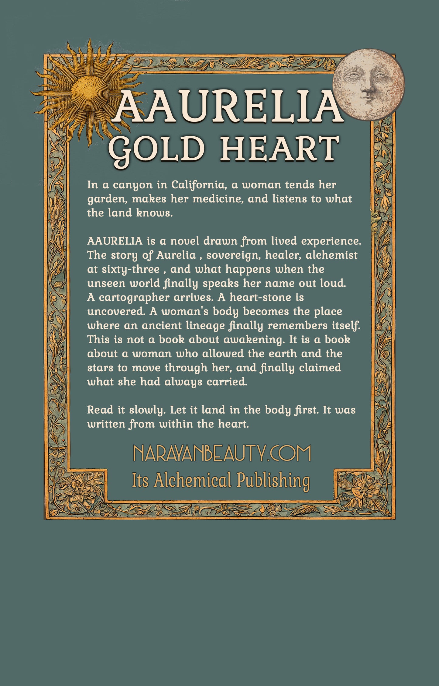 AAurelia Gold Heart~Hard Cover Book