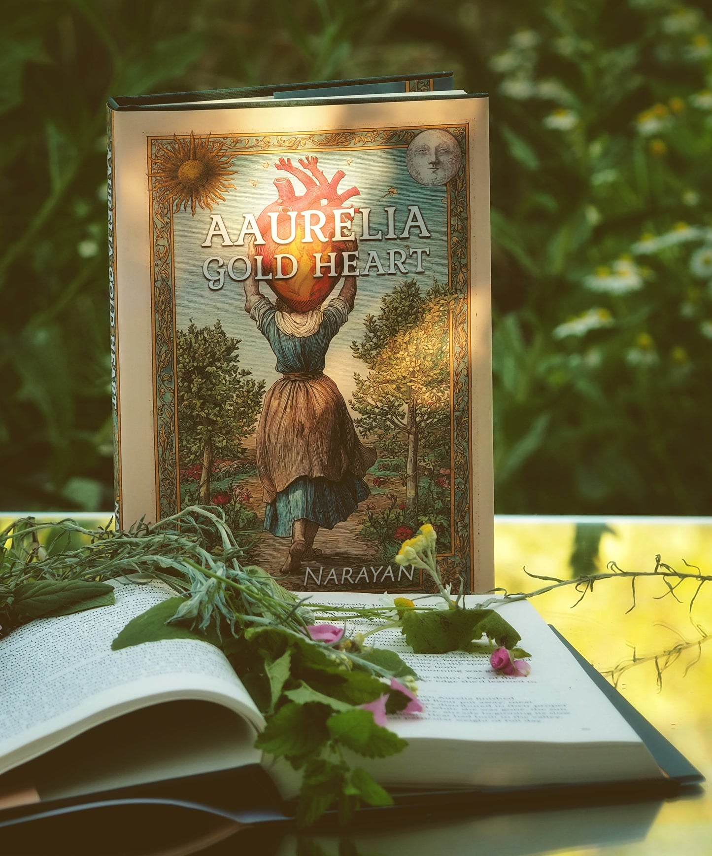 AAurelia Gold Heart~Hard Cover Book